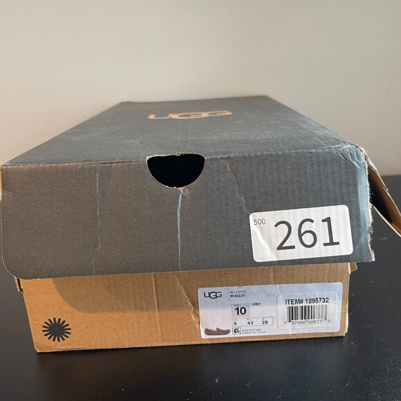 UGG Men's Ascot Gray Slipper - Size 10 - NWT - Picture 5 of 5